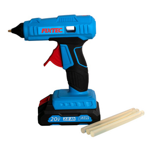 FIXTEC Industrial 20V Portable Mini Low Temperature Li-ion Battery Rechargeable Cordless Hot Melt Glue Gun with Sticks