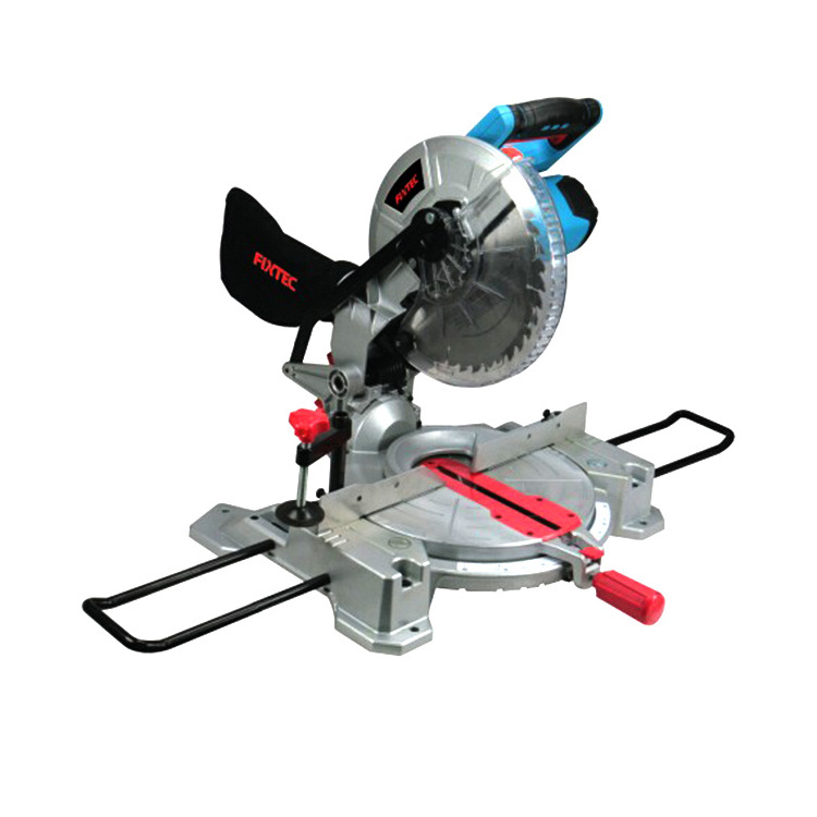 FIXTEC Industrial 2000W Electric Power Compound Sliding Miter Saw with Laser 255mm Blade Slide Move for Cutting Aluminum