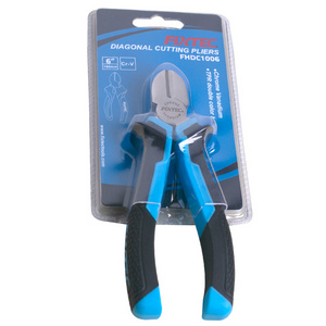 FIXTEC Wholesale Hand Tools 6" Mini CRV Wire Cut Diagonal Cutting Plier With Soft Grip