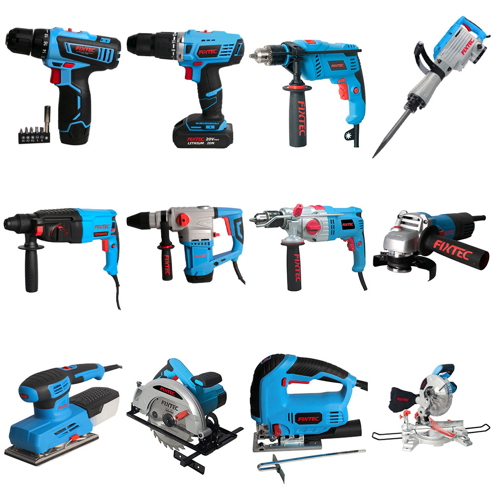 FIXTEC 1100W Power Cutters Portable Wall Chaser Saw Concrete Wall Groove Cutting Machine with BMC+Color Sleeve