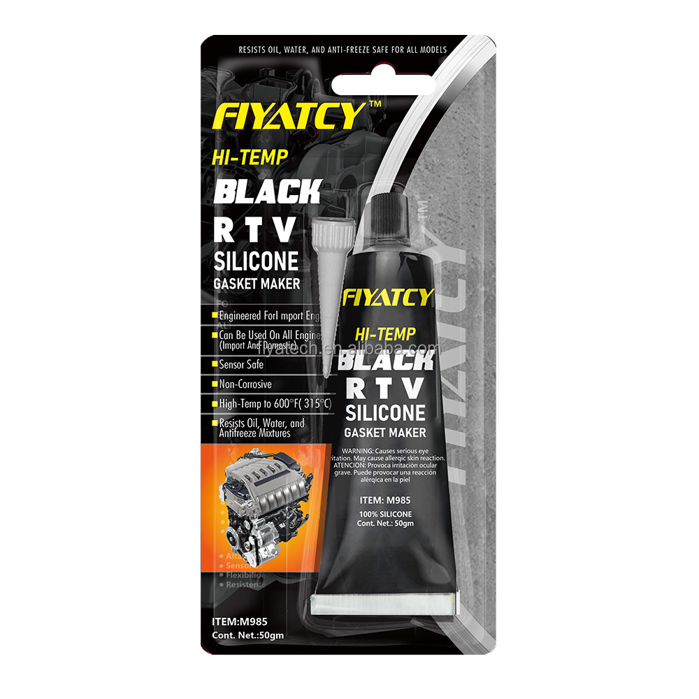 Acetic Neutral multipurpose Black high temperature oil resistance  RTV silicone gasket sealant for automotive engine