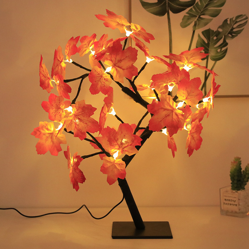 Christmas Decoration Night Lights Rose Cherry Blossom Maple Leaf Tree Lights LED Tree Lights