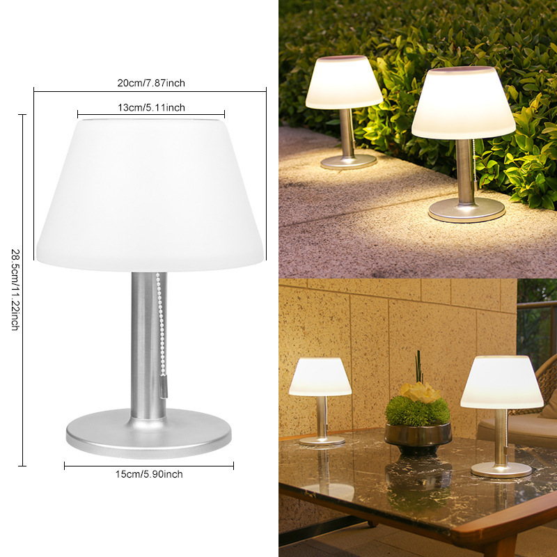 Rechargeable Indoor and Outdoor Dimmable LED Reading Table Lamp Solar Table Lamp