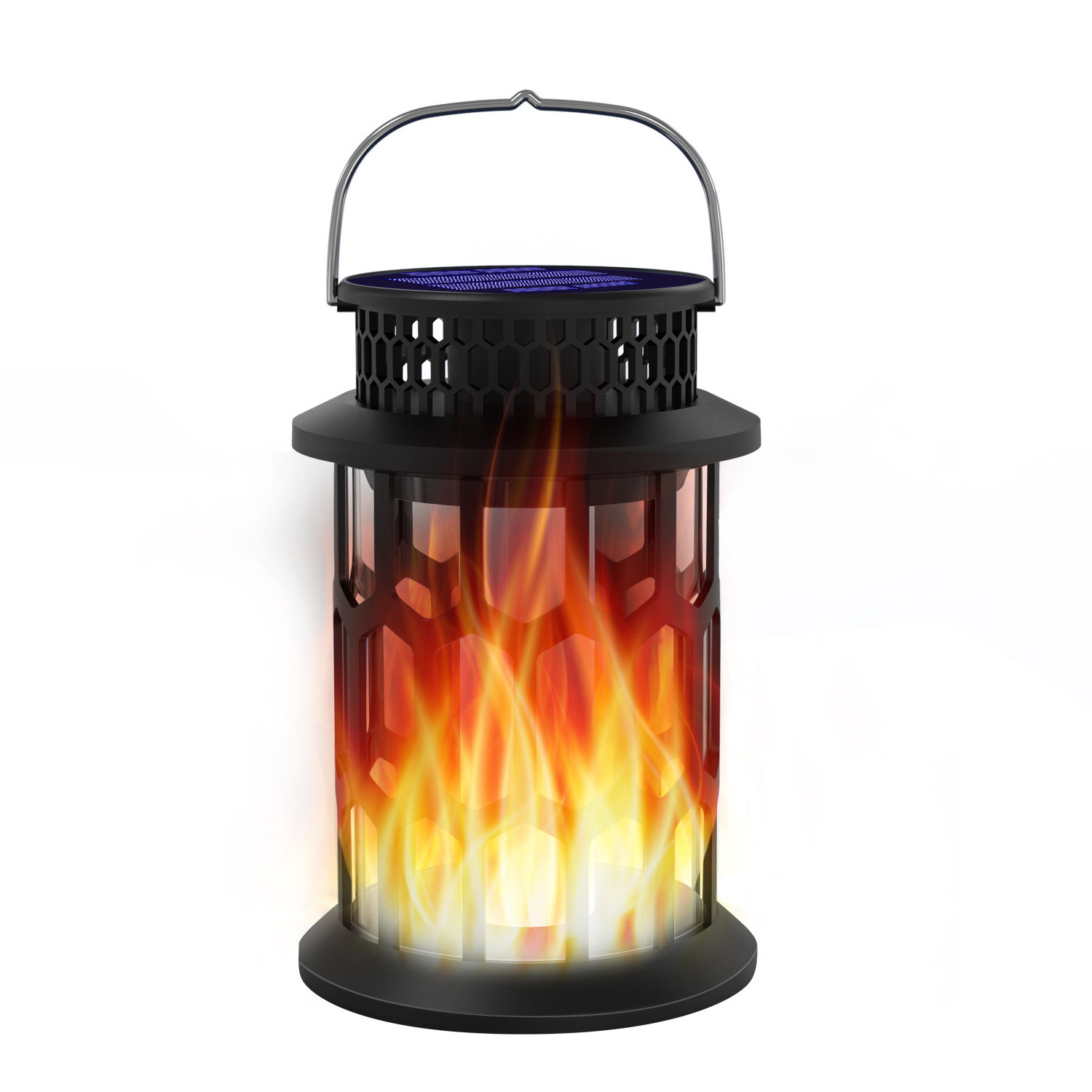 Hot Selling Solar Candle Lantern Outdoor Waterproof Flame Hanging Decorative Garden Light