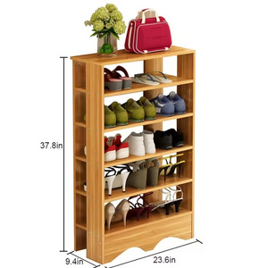 Bamboo 5-Tier Shoe Shelf Storage Organizer Storage Rack Home Shelf Storage Cabinet for Shoes