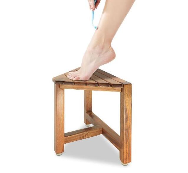 Shower Foot Rest 12 in - Shower Stool for Shaving Legs, Small Corner Bathroom Bench Suitable for Small Shower Spaces