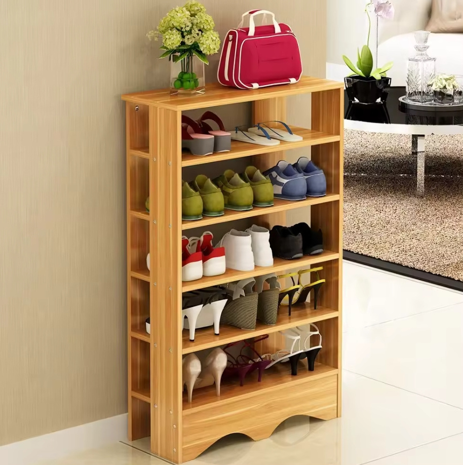 Bamboo 5-Tier Shoe Shelf Storage Organizer Storage Rack Home Shelf Storage Cabinet for Shoes