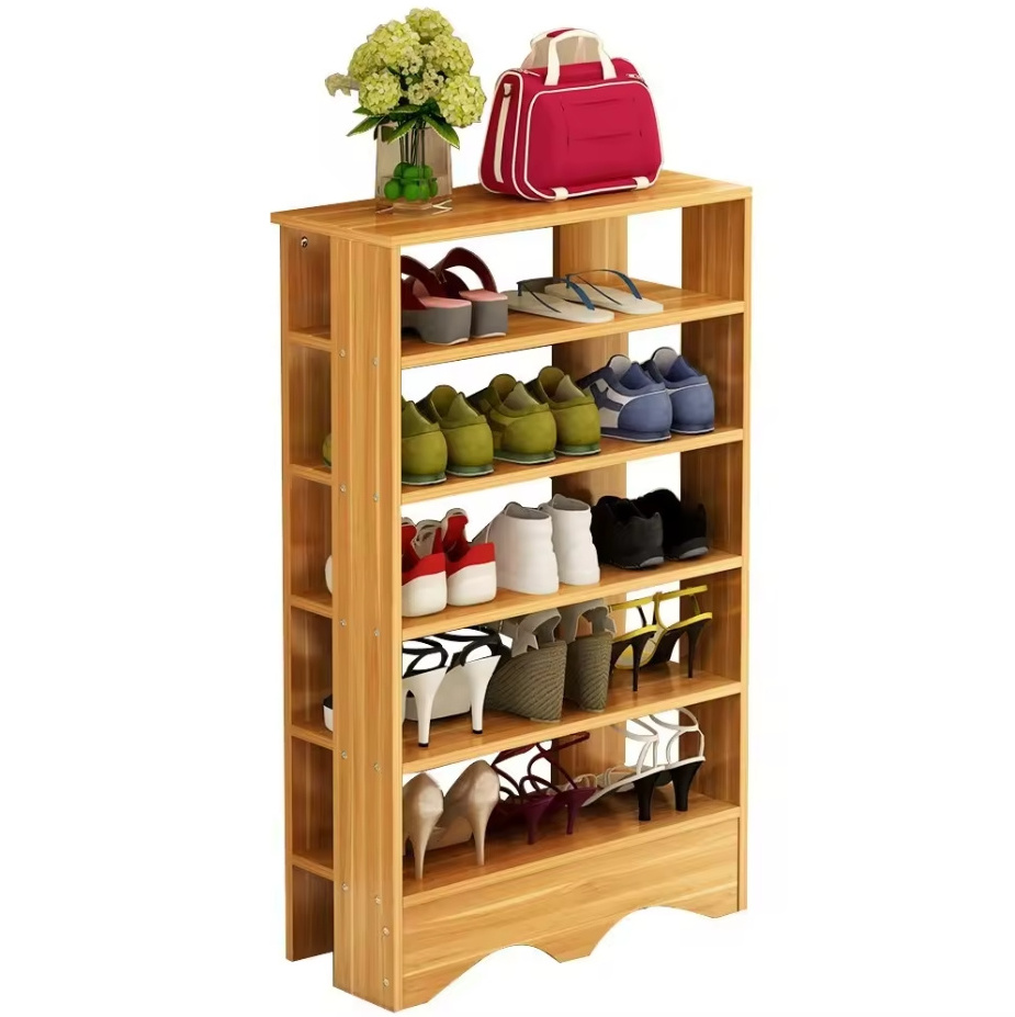 Bamboo 5-Tier Shoe Shelf Storage Organizer Storage Rack Home Shelf Storage Cabinet for Shoes