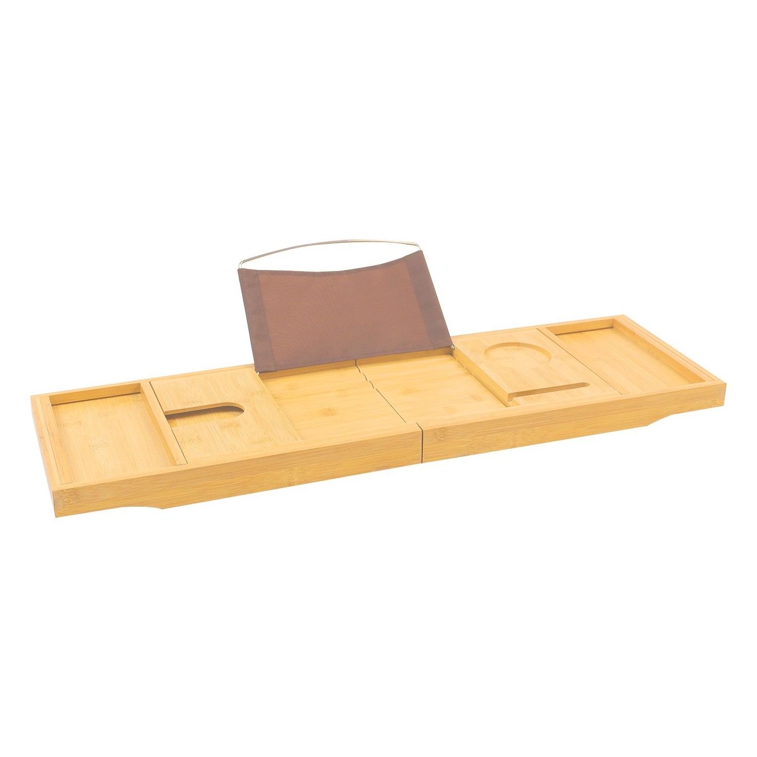 Bamboo Bathtub Caddy Tray Bridge Wooden Bath Rack Bathroom Accessory Bath Shelf Over Tub