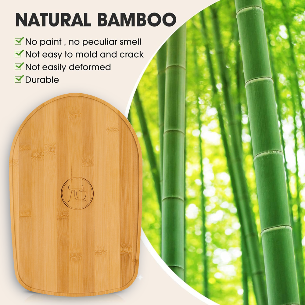 Bamboo Sliding Mat for Kitchenaid Mixer, Kitchen Countertop Storage Mover Sliding Caddy Mixer Mover Slider Mat