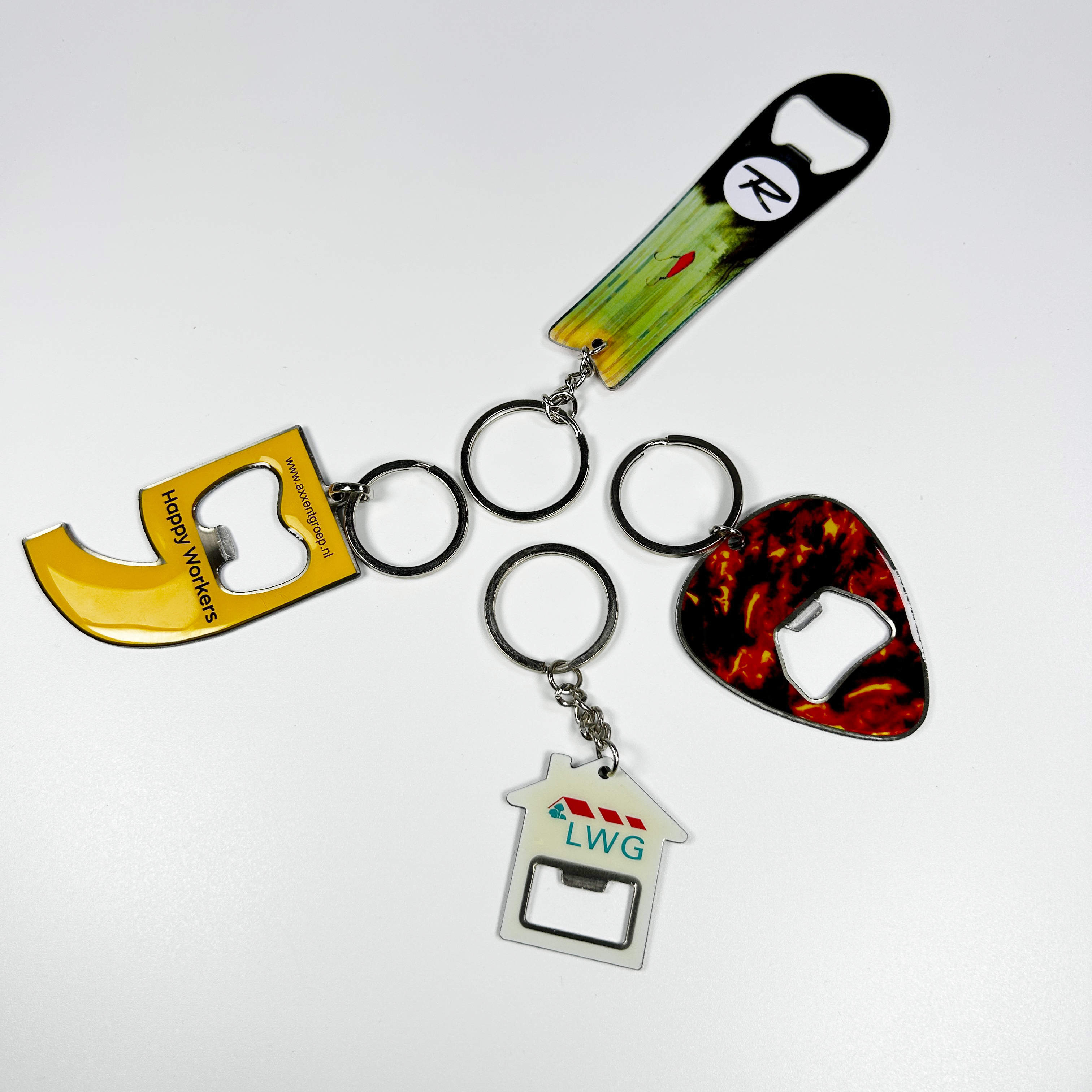 Oem Manufacture Stainless Steel Metal Logo Key Chain Openers Card Shape Keychain Beer Custom Bottle Opener