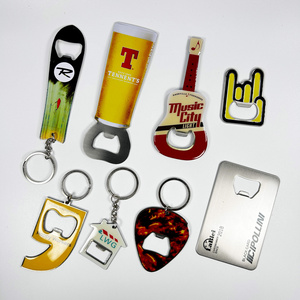 Oem Manufacture Stainless Steel Metal Logo Key Chain Openers Card Shape Keychain Beer Custom Bottle Opener