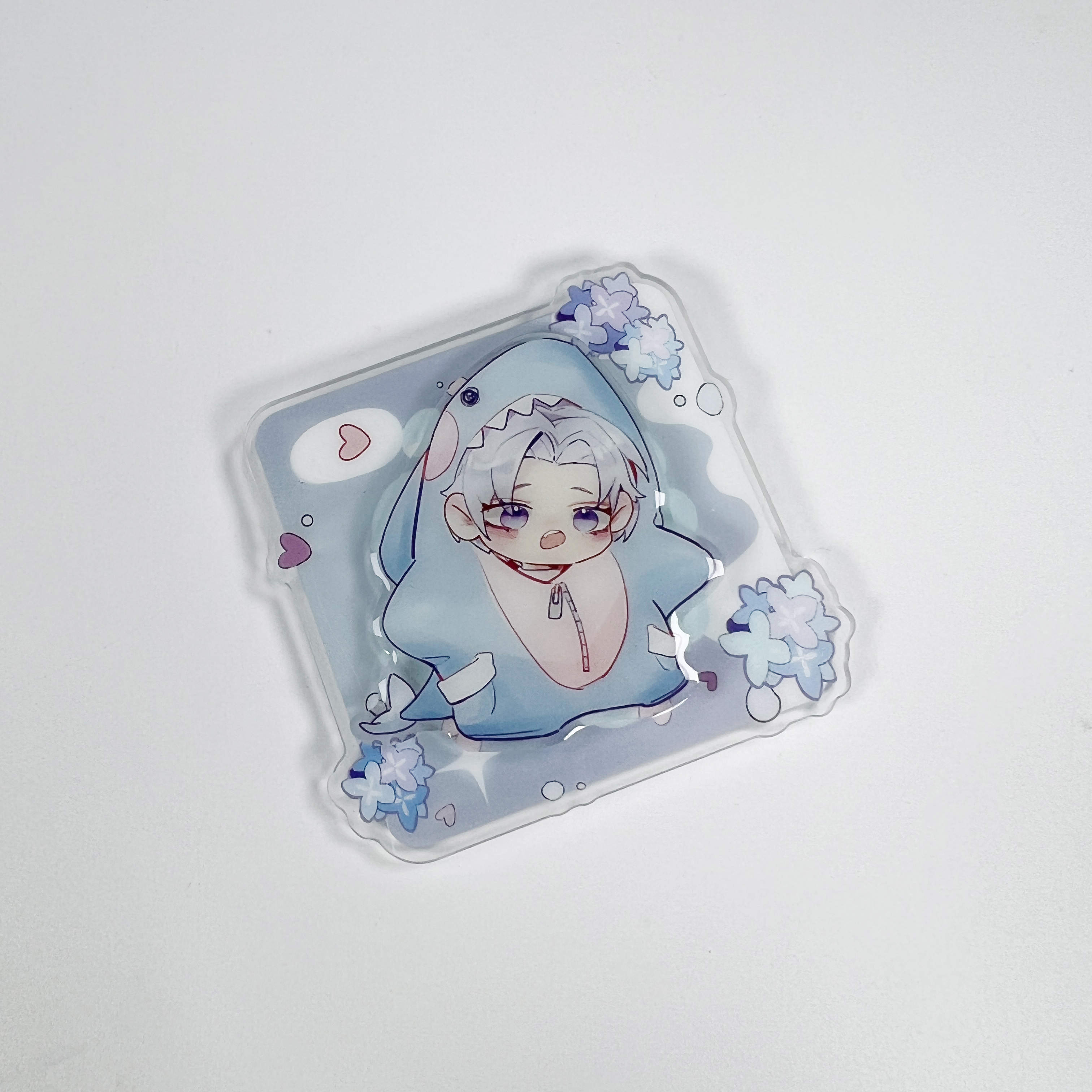 acrylic cartoon standee custom cute display rotating anime spinning keychain