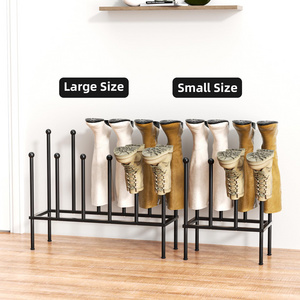 Sturdy Simple Trending Stackable Shoe Boot Storage Rack, Gold Stable Adjustable Boot Rack