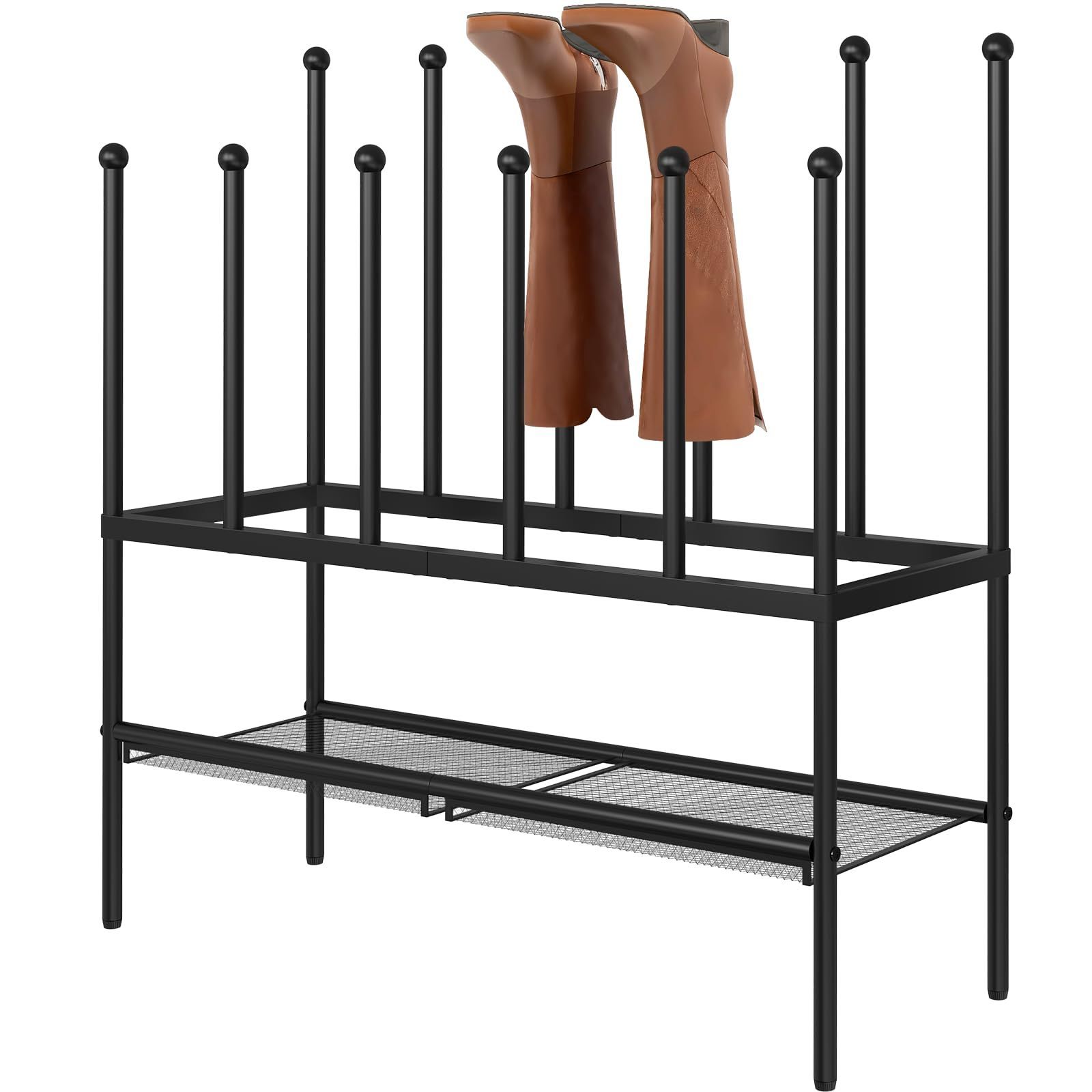 Sturdy Simple Small Size Trending Stackable Shoe Boot Storage Rack, Metal Boot Dryer Rack Boot Organizer Shoes Rack