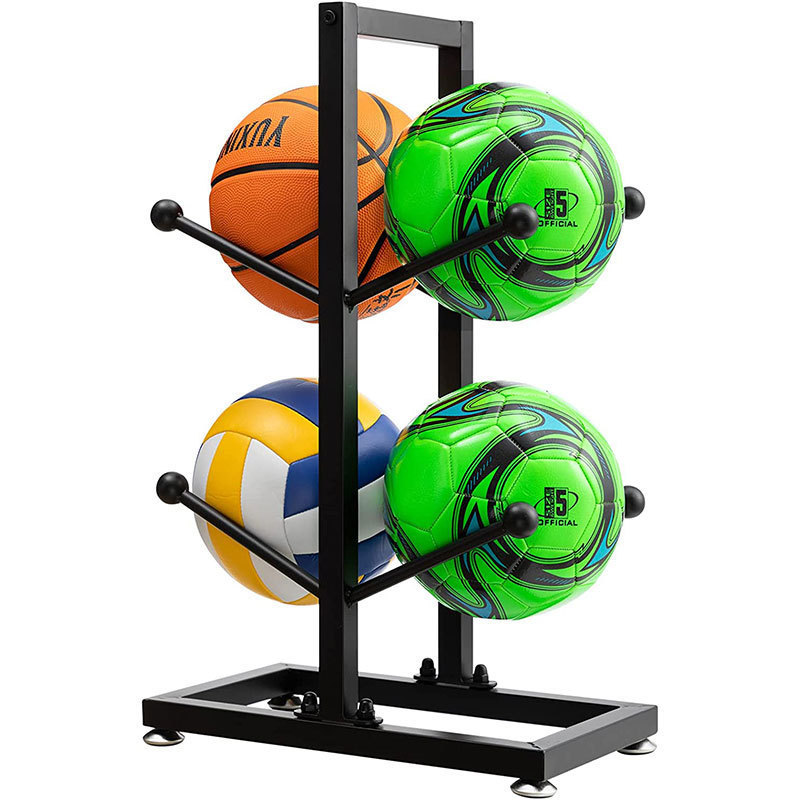 Sports Ball Holder Freestanding Garage Sport Equipment Organizer Vertical Sports Ball Display Stand Ball Storage Rack