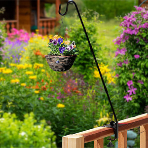 Outdoor Plant Hanger Stand Deck Planting Garden Plants Hangers Free Standing Shepherds Hooks Bird Feeders Hanging Basket Stands