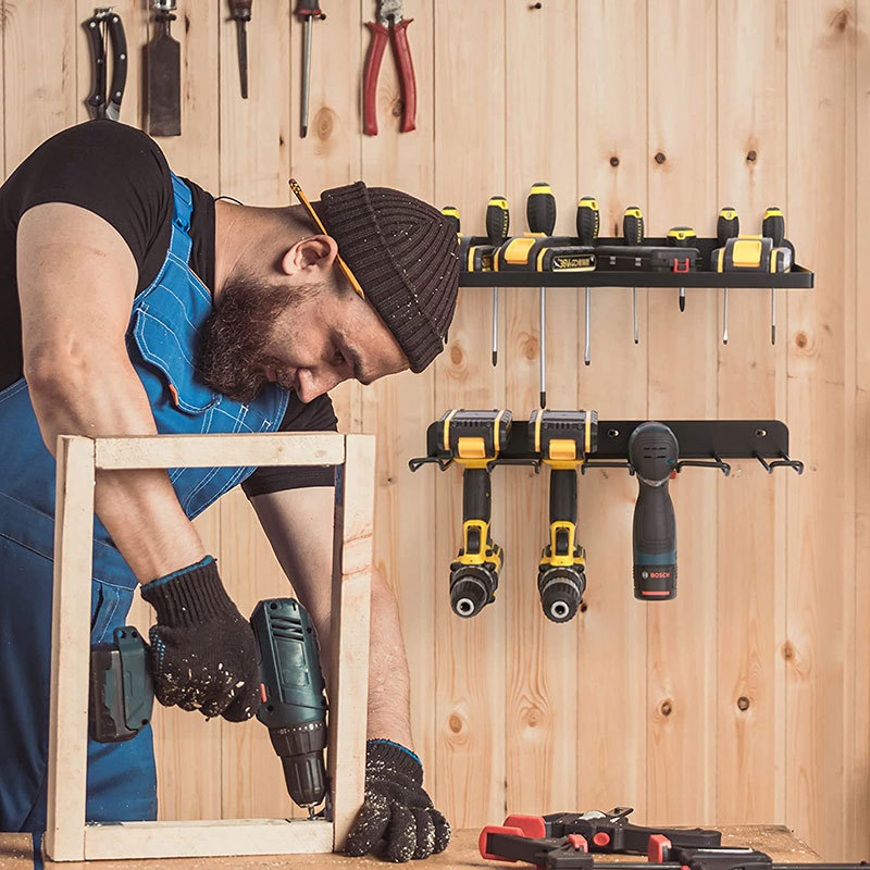 Heavy Duty Holder Drill Garage Storage Shelves, One Stop Supply Large Power Tool Organizer Storage