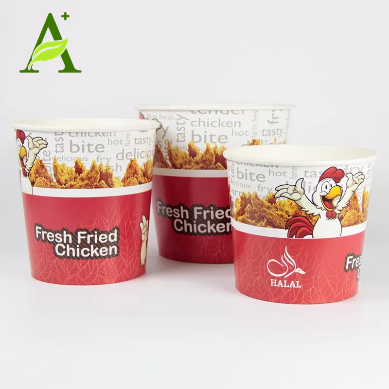 Biodegrad prime branded packing takeaway kfc big size paper buckets