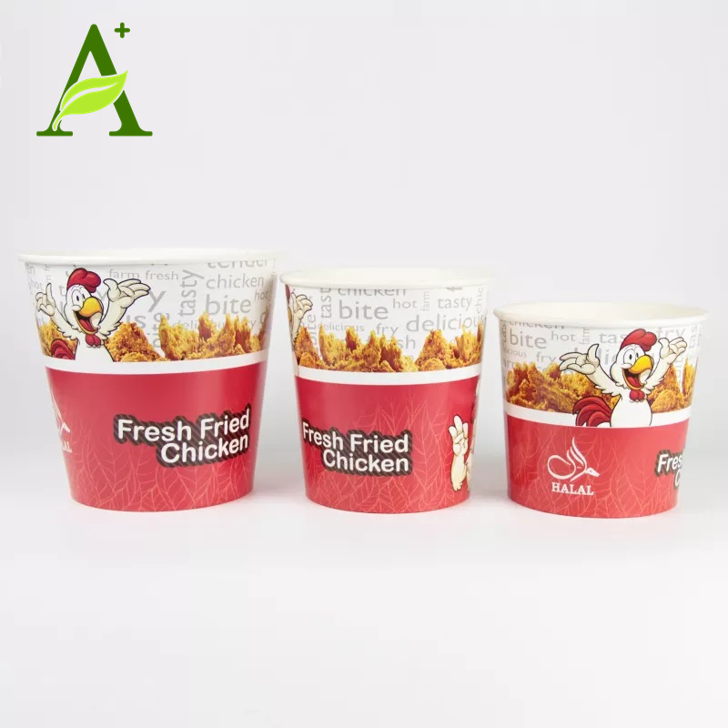 Biodegrad prime branded packing takeaway kfc big size paper buckets