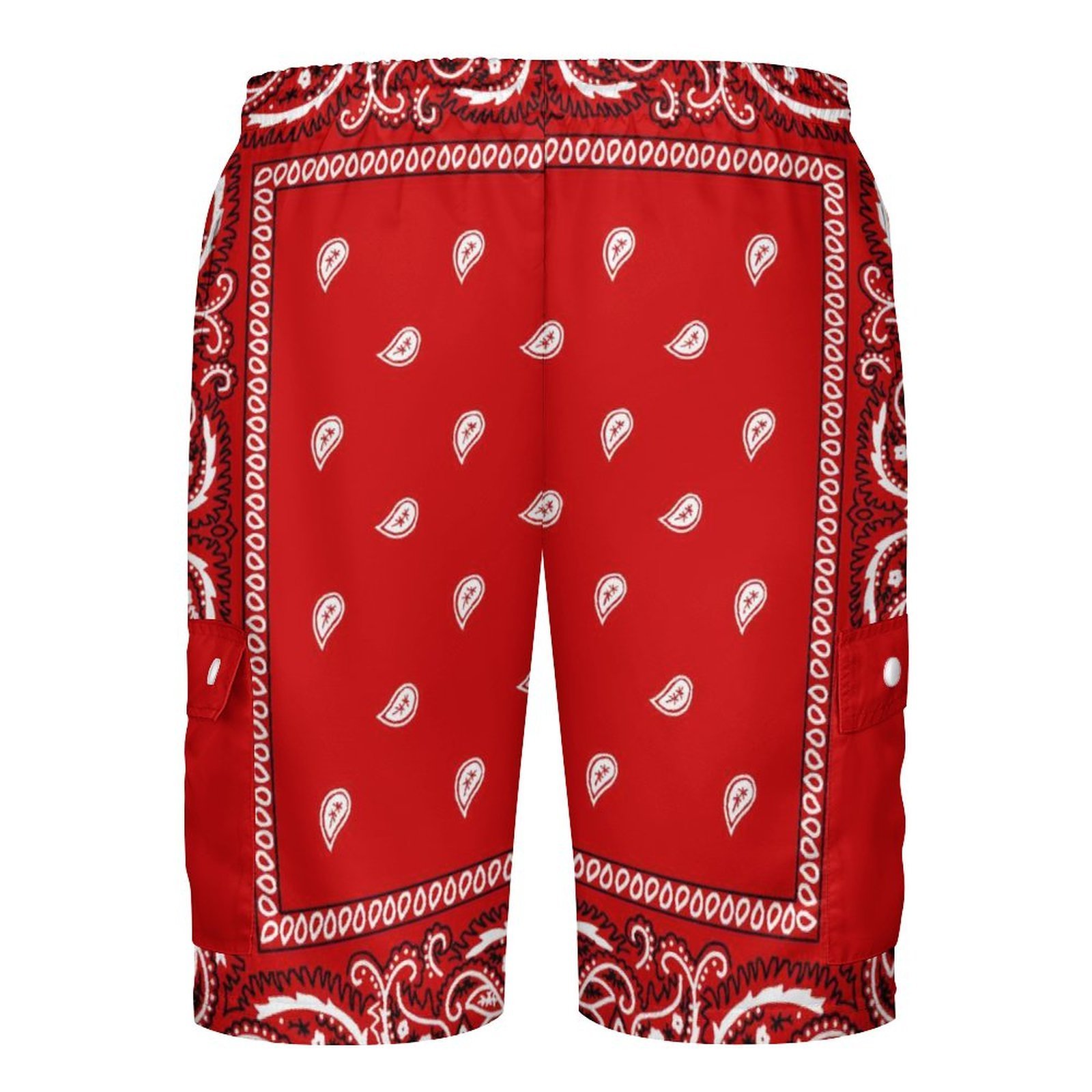 Summer Red Bandana Print Men Personality 4 pockets Shorts Luxury Design Men Sport Shorts Pants Beach Shorts Factory Price