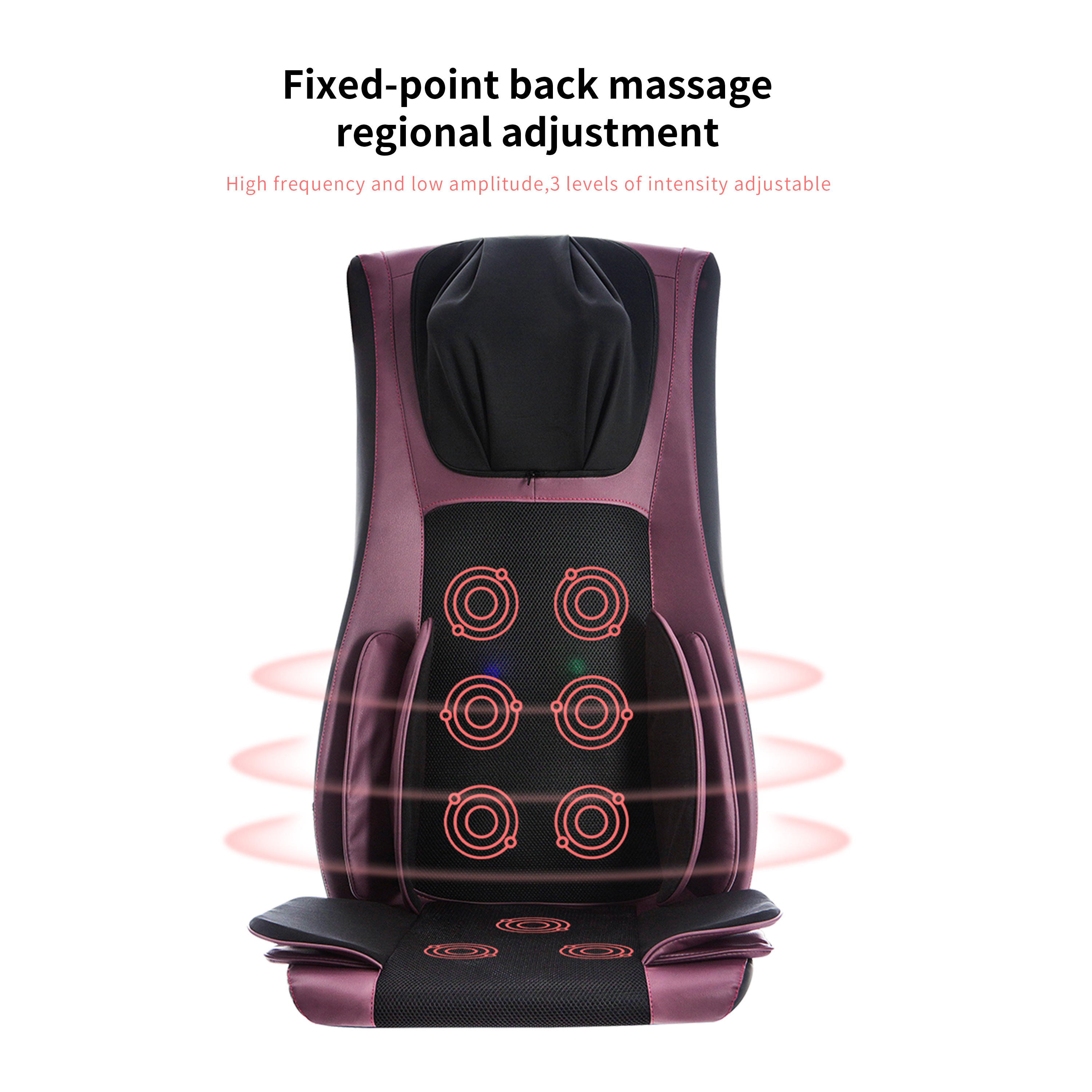 Unique Design Electric Low Back And Neck Shiatsu Air pressure Massager Cushion Butt Spine Kneading Full Body Car Seat Portable