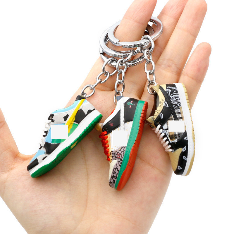 dunk skateboard shoes Key chain shoe mold pendant Bag aj Hanging mini basketball shoes accessories Creative personality gift