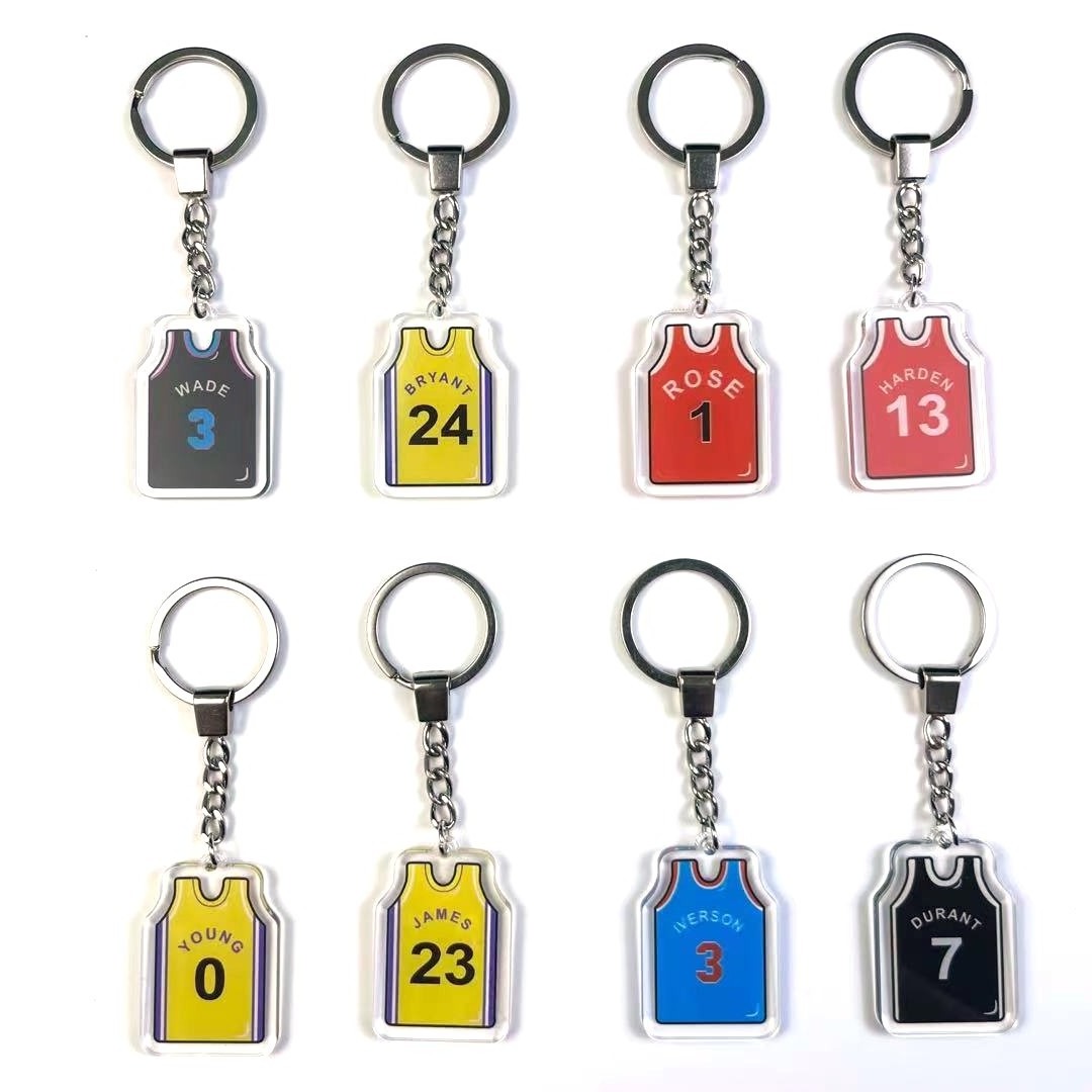 NBA popular Jersey keychain James George Harden Kobe Durant Owen key chain pendant gift