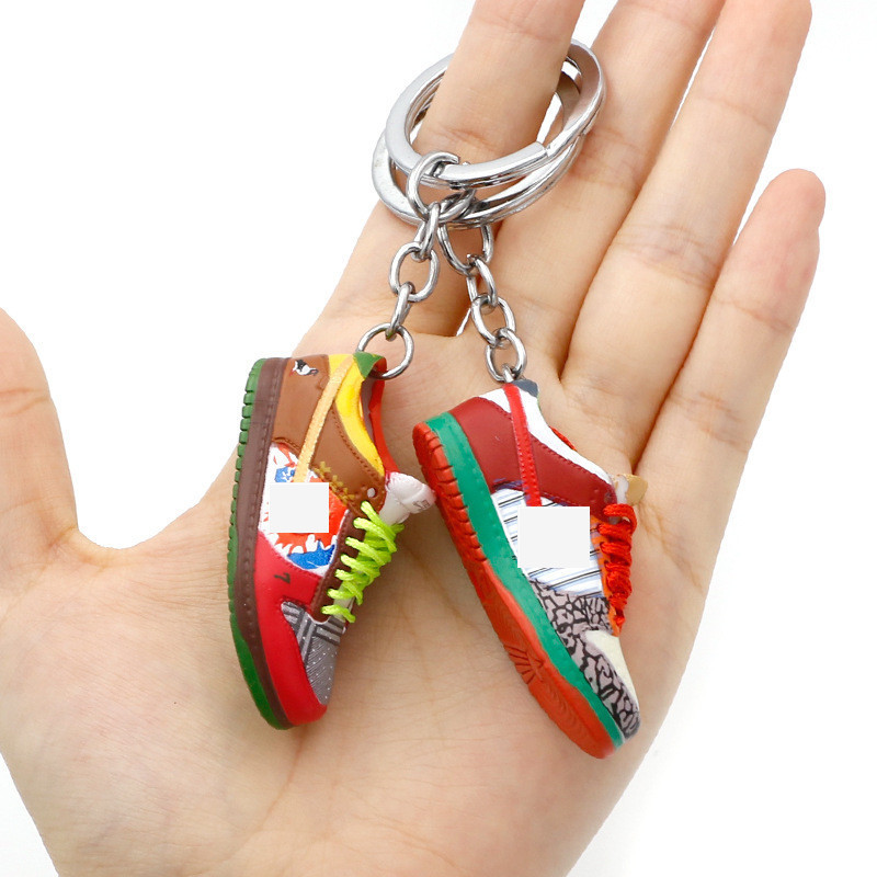 dunk skateboard shoes Key chain shoe mold pendant Bag aj Hanging mini basketball shoes accessories Creative personality gift