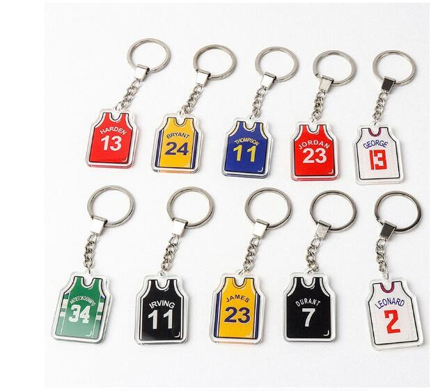 NBA popular Jersey keychain James George Harden Kobe Durant Owen key chain pendant gift