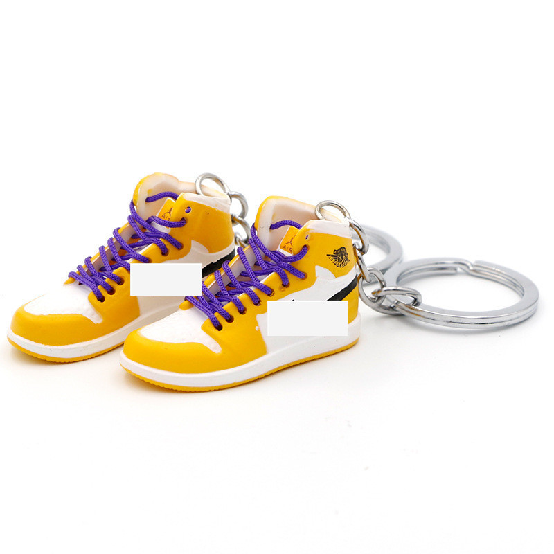 Wholesale Soft PVC AJ  Shoe 3D Rubber Keychain Mini Sneaker llavero AJ Trainers Keychain Keyring