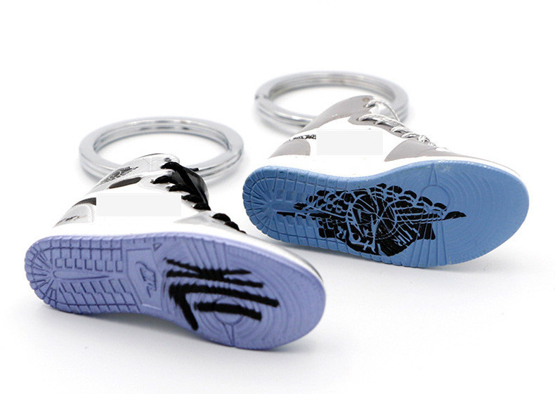 Wholesale Soft PVC AJ  Shoe 3D Rubber Keychain Mini Sneaker llavero AJ Trainers Keychain Keyring