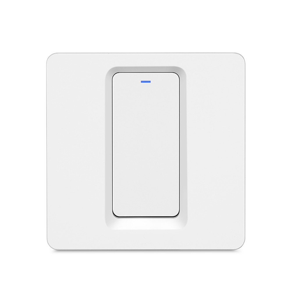 Tuya WiFi Push Button Light Switch PC Panel 86*86 Alexa Remote Control 1 Gang Smart Home Wall Switches