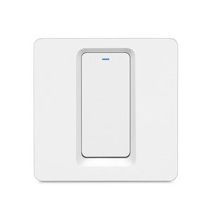 Tuya WiFi Push Button Light Switch PC Panel 86*86 Alexa Remote Control 1 Gang Smart Home Wall Switches