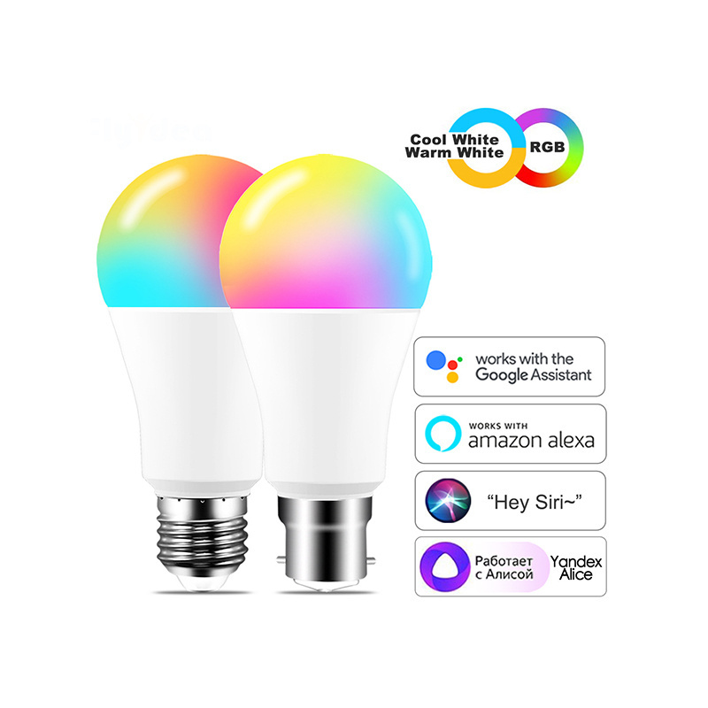 TUYA ZIGBEE Wide Amplitude Voltage Wifi Bubbles 110-220V 9W 15W Alexa Smart Ball Bubble LIght RGB Bulb