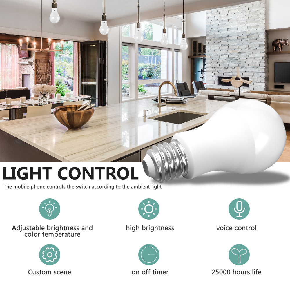 TUYA ZIGBEE Wide Amplitude Voltage Wifi Bubbles 110-220V 9W 15W Alexa Smart Ball Bubble LIght RGB Bulb