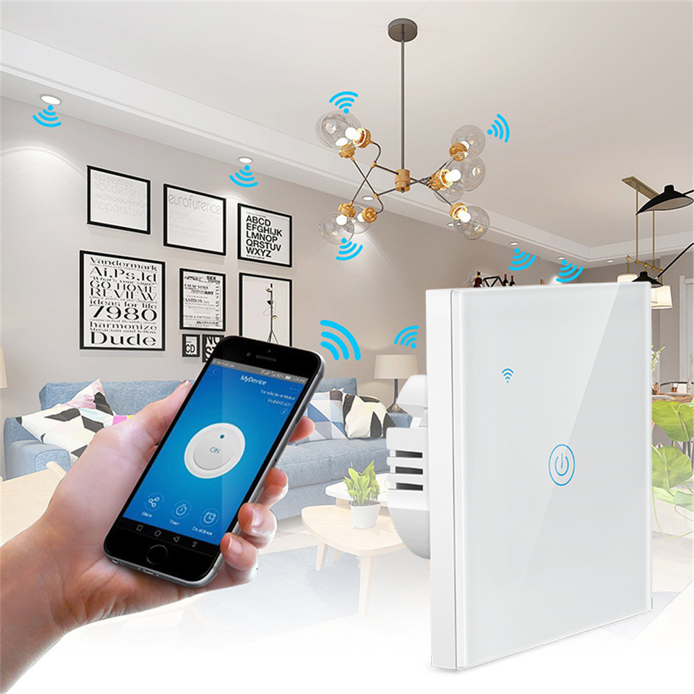 Tuya Zigbee EU Standard 1/2/3/4 Gang Glass Panel  Smart Home Voice Control WiFi  Wall Touch Smart Switch