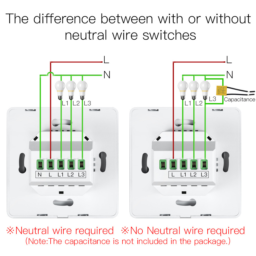 Tuya WiFi Push Button Light Switch PC Panel 86*86 Alexa Remote Control 1 Gang Smart Home Wall Switches