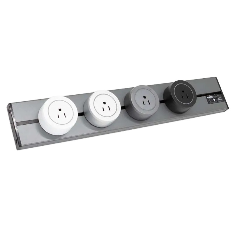 High Quality Removable Wall Tabletop Multifunction Power Track Socket System Electrical Socket Hidden Power Track Socket