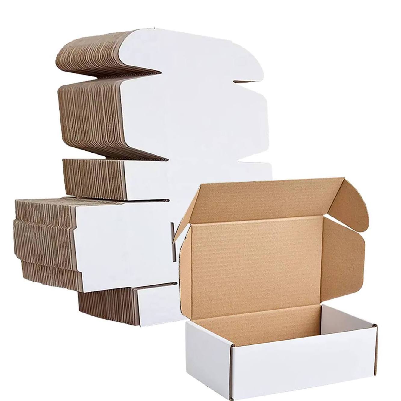 Factory Best Selling Corrugated Box Packaging White Folding Shipping Kraft Paper Mailer Box Custom Printed