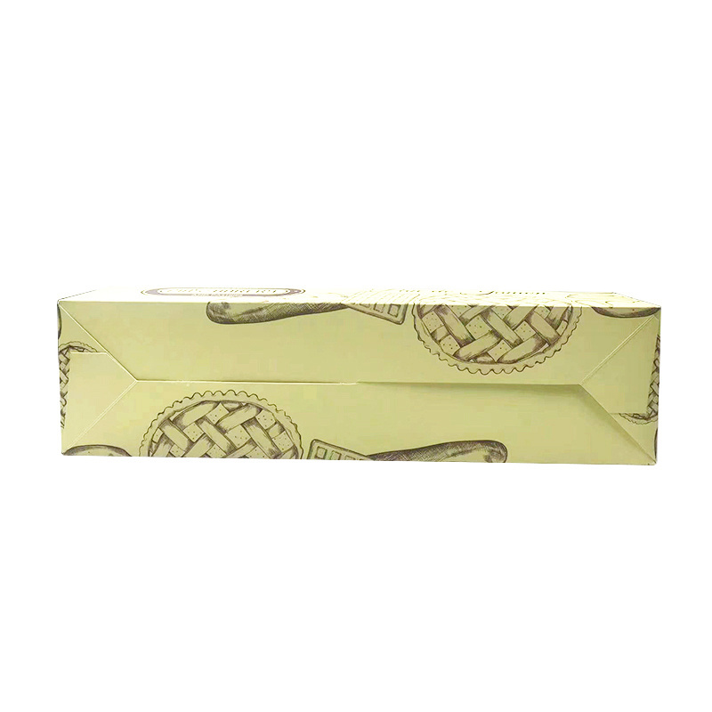 Wholesale Yellow Custom Printed Paper Package Food Grade Bakery Breads Box With Handles