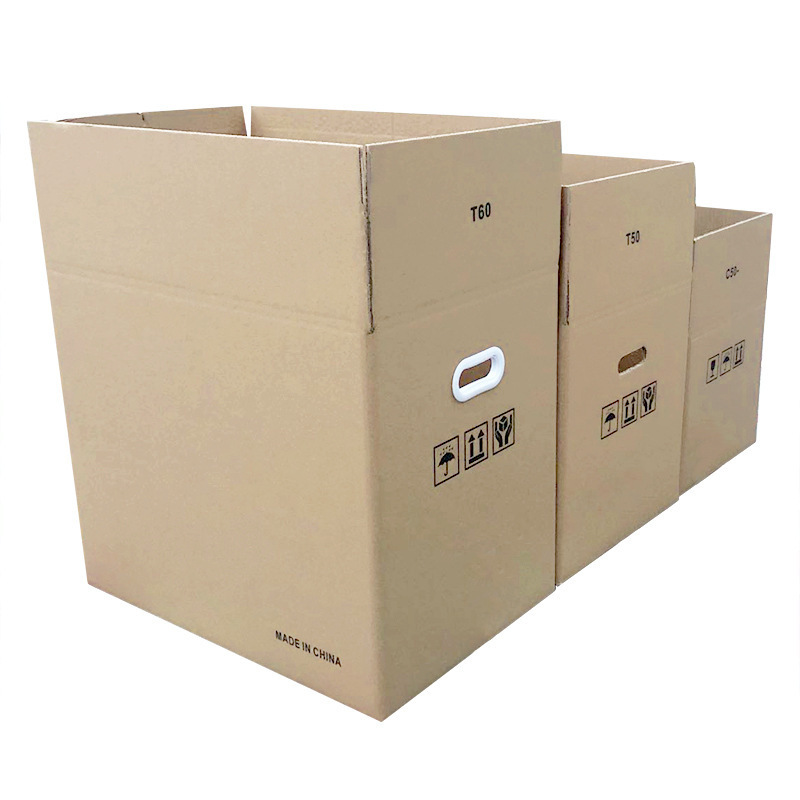 Hot Selling Rigid Lid Large Size Fold Paper Carton Moving Box Corrugated Cardboard Packing Boxes For Moving Stuff Wholesale