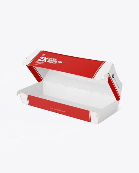 Factory Wholesale Custom Brand Logo Takeaway Food Packaging Burger Box Paper Hamburger Box