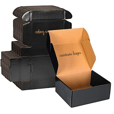 Newest Clothing Karton Carton Emballage Box Corrugated Matt Black Packaging Mailer Box Custom Shipping Boxes With Logo Packaging