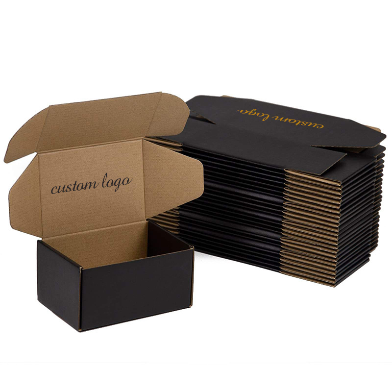 Newest Clothing Karton Carton Emballage Box Corrugated Matt Black Packaging Mailer Box Custom Shipping Boxes With Logo Packaging