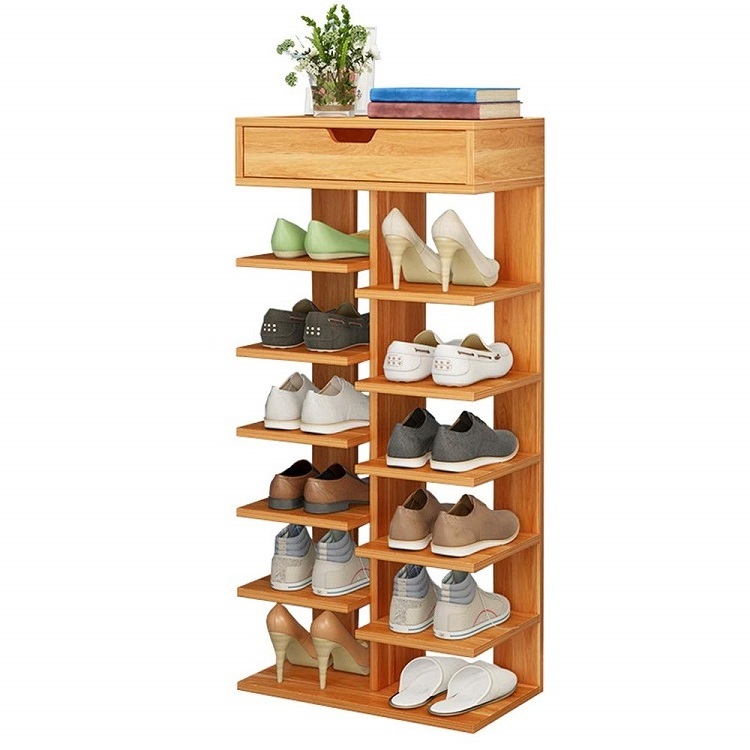 Bamboo shoe shelves bench for Entryway shoe storage stand shoe holder Multi function for hallway living room