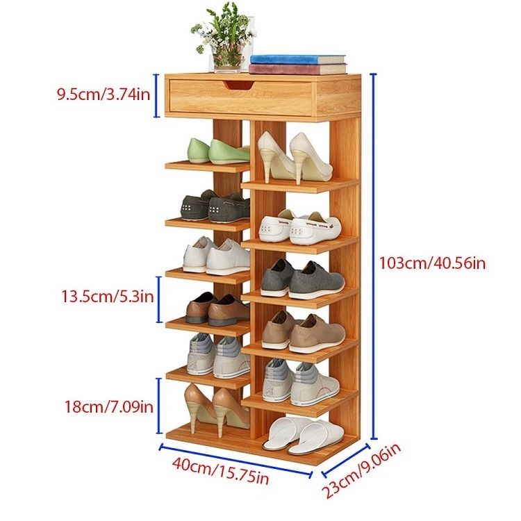 Bamboo shoe shelves bench for Entryway shoe storage stand shoe holder Multi function for hallway living room