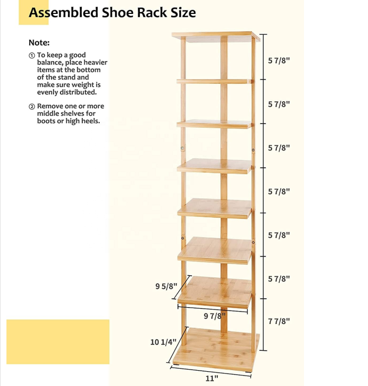 Custom Bamboo Shoe Rack for Entryway Storage Holders Corner Boots Shelf Multi-Layer Shoes Organizer Stand For Wholesale