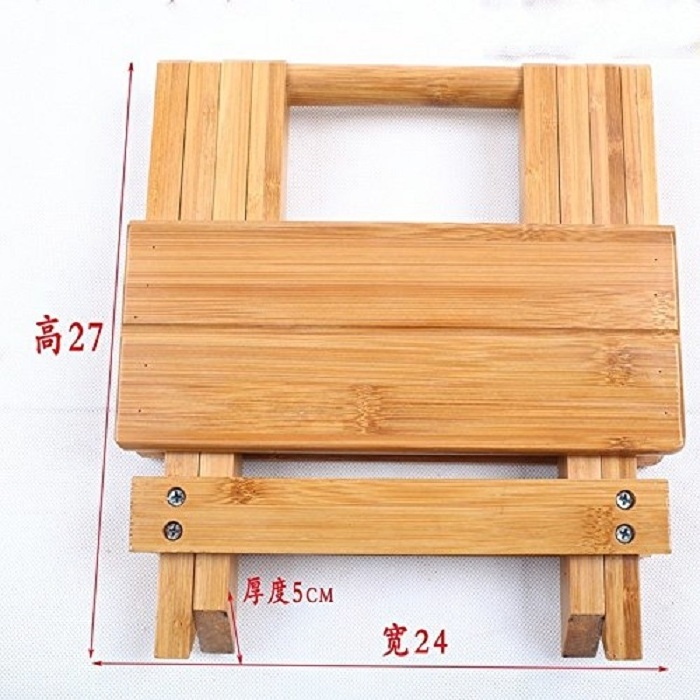 Custom Bamboo Folding Stool Living Room Folding Chair Foldingst Household Bench Shower Foot Rest For Wholesale