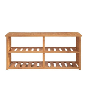 Custom Corner Bamboo Shoe Rack Entryway Bench Boots Cabinet Shoes Storage Shelf For Wholesale